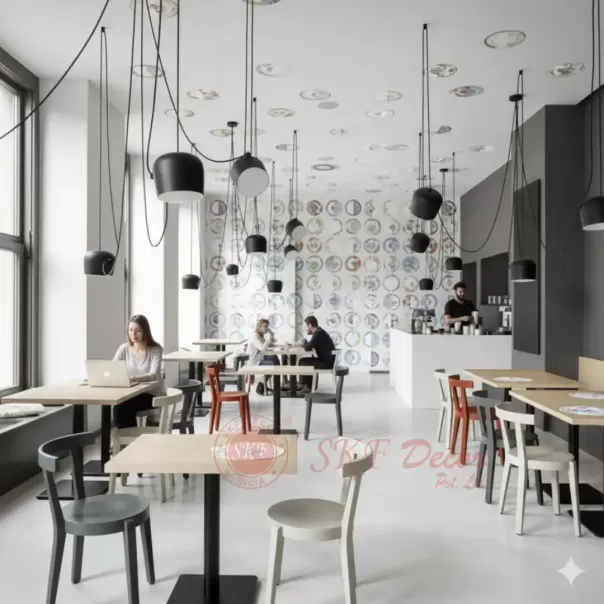 Contemporary Cafe And Restaurant Interior Design For Trendy Ambience in India