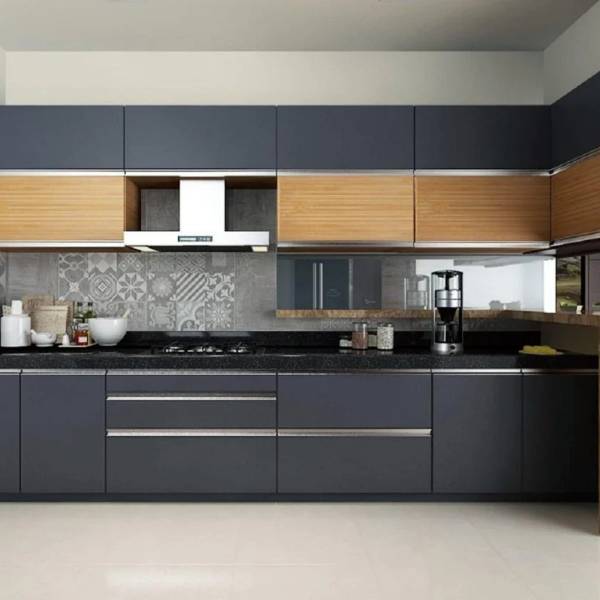 Luxury Grey Modular Kitchen For Modern Living Services in India