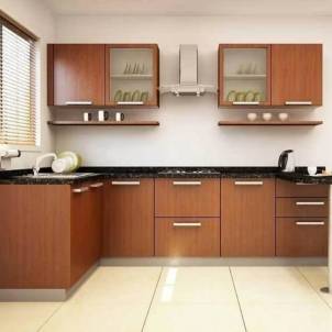 Modern Brown Modular Kitchen For Stylish Homes in Bhilai