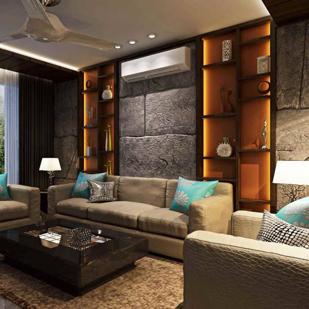 Modern Living Room Interior Design in India