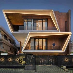 Modern Villa Palm Home With Elegant Interiors Services in India